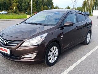 2016 Hyundai Solaris I Рестайлинг, коричневый, 980000 рублей, вид 2