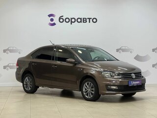 2019 Volkswagen Polo V Рестайлинг, коричневый, 1430000 рублей, вид 3