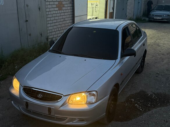 2008 Hyundai Accent ТагАЗ II, серебристый, 399000 рублей - вид 5
