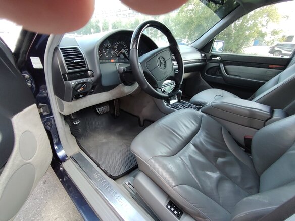 1998 Mercedes-Benz S-Класс 500 Long III (W140) Рестайлинг, синий, 4000000 рублей - вид 11