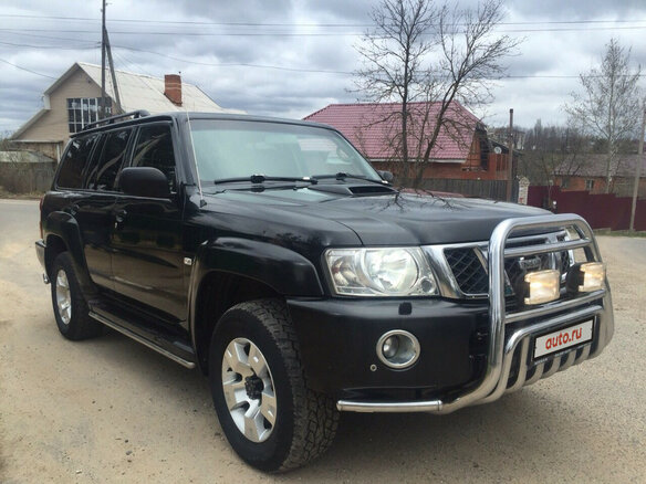 2005 Nissan Patrol V (Y61) Рестайлинг, чёрный - вид 1
