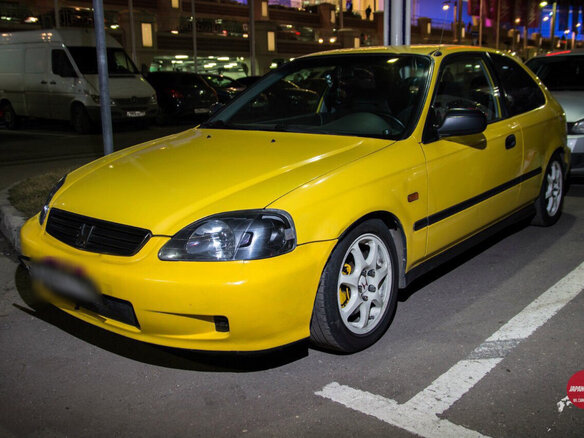 1999 Honda Civic VI, жёлтый
