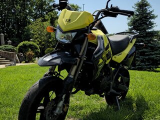 2014 Kawasaki KSR 110, жёлтый, 300000 рублей, вид 3