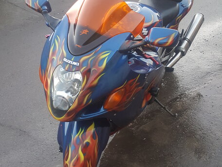 2004 Suzuki GSX 1300 R Hayabusa, синий, 700000 рублей, вид 5