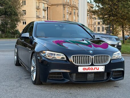 2013 BMW 5 серии M550d xDrive VI (F10/F11/F07) Рестайлинг, синий, 2950000 рублей, вид 3