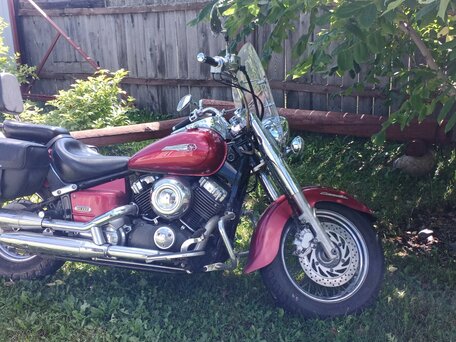 2007 Yamaha XVS400 Drag Star, пурпурный, 460000 рублей, вид 3