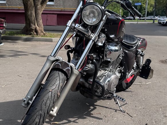 1993 Yamaha XV1100 Virago, коричневый, 400000 рублей - вид 7