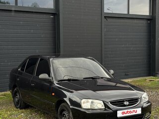 2007 Hyundai Accent ТагАЗ II, чёрный, 380000 рублей, вид 2