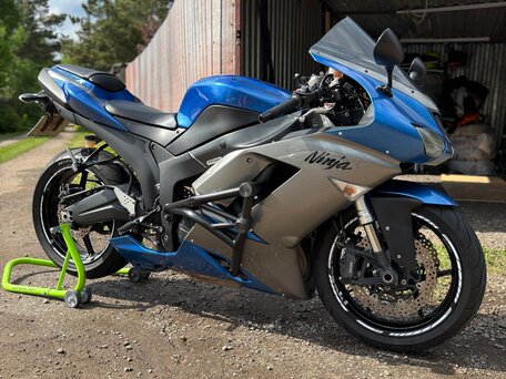 2008 Kawasaki ZX-6R Ninja, синий, 450000 рублей, вид 5