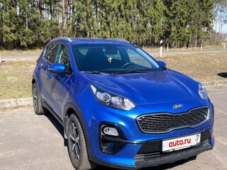 2020 Kia Sportage IV Рестайлинг, синий, 1900000 рублей, вид 3