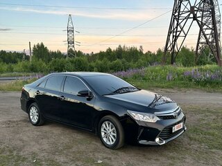 2017 Toyota Camry VII (XV50) Рестайлинг 2, чёрный, 1870000 рублей, вид 1