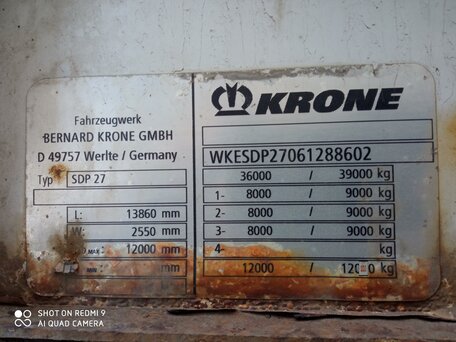 2006 Krone SDP 27, красный, 1150000 рублей, вид 2