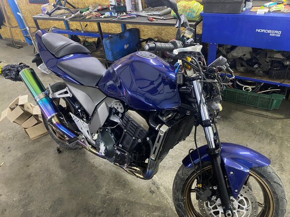 2004 Kawasaki Z 750, синий, 420000 рублей - вид 9