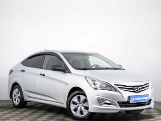 2015 Hyundai Solaris I Рестайлинг, серебристый, 699000 рублей, вид 1