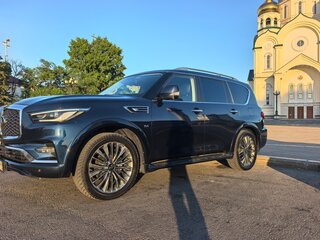 2018 Infiniti QX80 I Рестайлинг 2, синий, 4800000 рублей, вид 5
