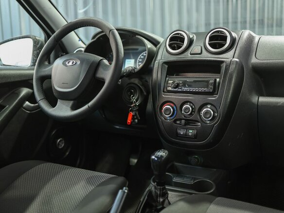 2014 Lada (ВАЗ) Granta I, чёрный, 469000 рублей - вид 9