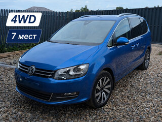2019 Volkswagen Sharan II Рестайлинг, синий, 3450000 рублей, вид 1