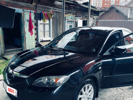 2008 Mazda 3 I (BK) Рестайлинг, чёрный, 400000 рублей, вид 1