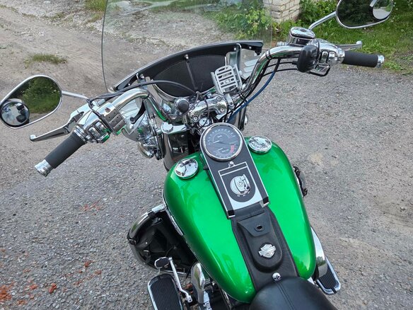 2007 Harley-Davidson Softail Deluxe, зелёный, 785000 рублей - вид 6