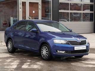 2017 Skoda Rapid I Рестайлинг, синий, 1090000 рублей, вид 3
