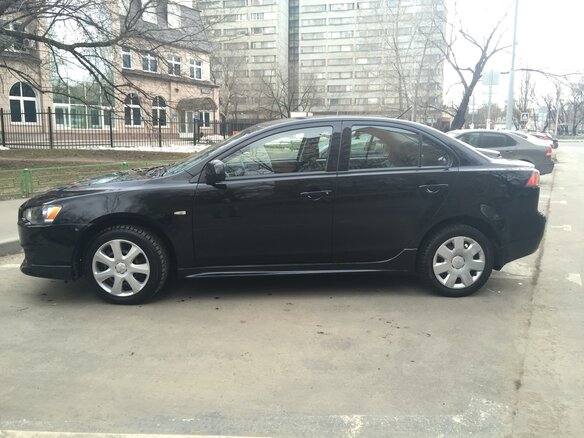 2012 Mitsubishi Lancer X Рестайлинг, чёрный - вид 4