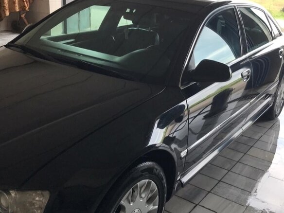 2007 Audi A8 Long II (D3) Рестайлинг, чёрный - вид 4