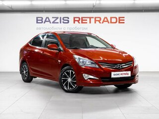 2015 Hyundai Solaris I Рестайлинг, красный, 1219000 рублей, вид 3