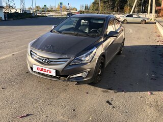 2015 Hyundai Solaris I Рестайлинг, серый, 411000 рублей, вид 3