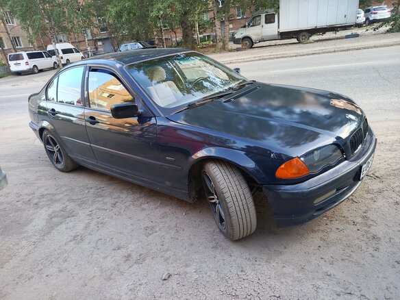 2000 BMW 3 серии 316i IV (E46), синий, 350000 рублей - вид 1