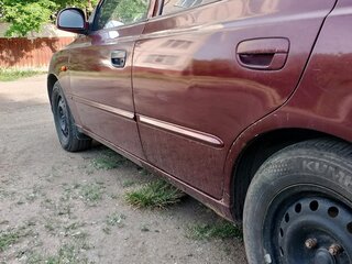 2008 Hyundai Accent ТагАЗ II, красный, 300000 рублей, вид 4