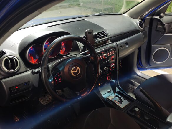 2008 Mazda 3 I (BK) Рестайлинг, синий, 520000 рублей - вид 4