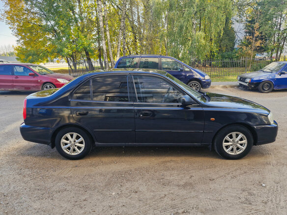 2008 Hyundai Accent ТагАЗ II, чёрный - вид 3
