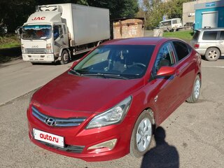 2015 Hyundai Solaris I Рестайлинг, красный, 845000 рублей, вид 1
