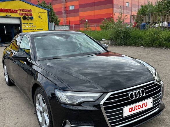 2021 Audi A6 45 TFSI V (C8), чёрный, 3690000 рублей