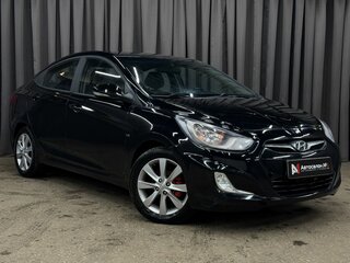 2011 Hyundai Solaris I, чёрный, 499777 рублей, вид 3