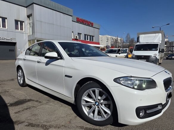 2014 BMW 5 серии 528i xDrive VI (F10/F11/F07) Рестайлинг, белый, 2500000 рублей - вид 6