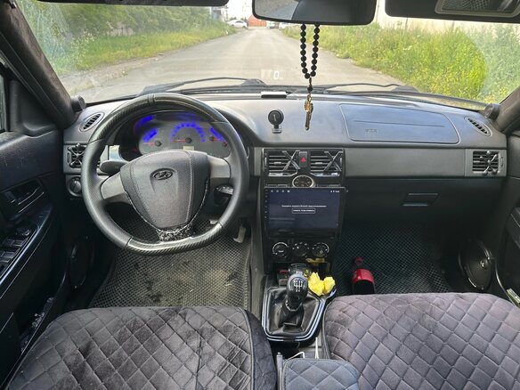 2009 Lada (ВАЗ) Priora I, чёрный, 400000 рублей - вид 7