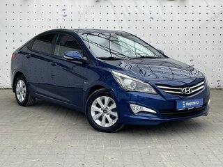 2016 Hyundai Solaris I Рестайлинг, синий, 915000 рублей, вид 3