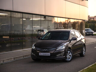 2014 Hyundai Solaris I Рестайлинг, коричневый, 709777 рублей, вид 1