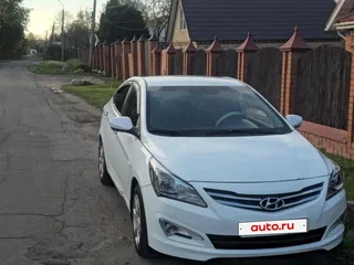 2015 Hyundai Solaris I Рестайлинг, белый, 720000 рублей, вид 4