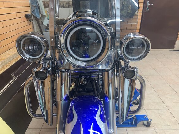 2008 Harley-Davidson Road King, синий, 1600000 рублей - вид 13