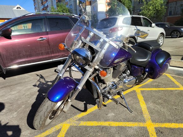 2002 Honda VTX 1800, синий, 680000 рублей - вид 6