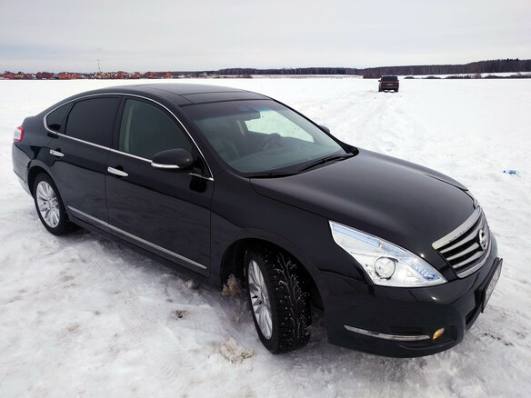 2011 Nissan Teana II (J32) Рестайлинг, чёрный - вид 4