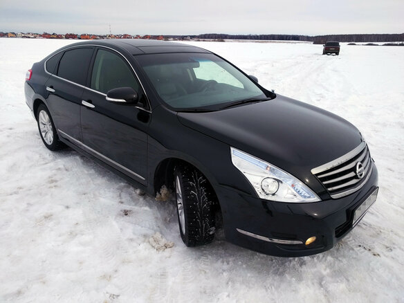 2011 Nissan Teana II (J32) Рестайлинг, чёрный - вид 3