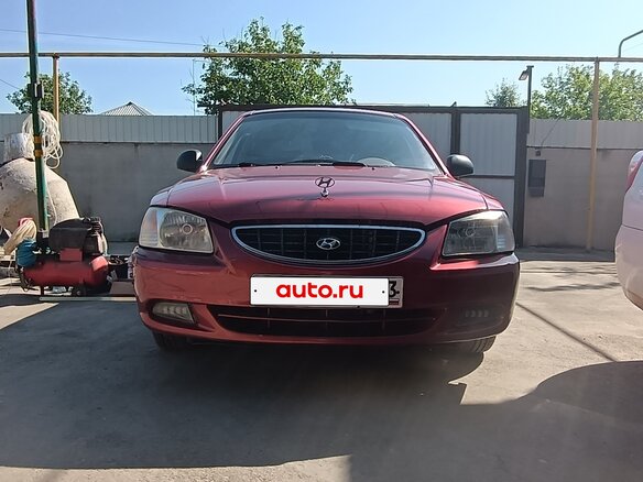 2005 Hyundai Accent ТагАЗ II, красный, 450000 рублей