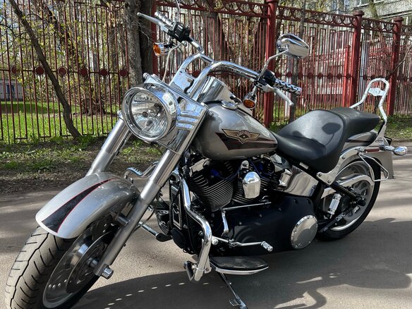 2007 Harley-Davidson Fat Boy, серебристый, 775000 рублей