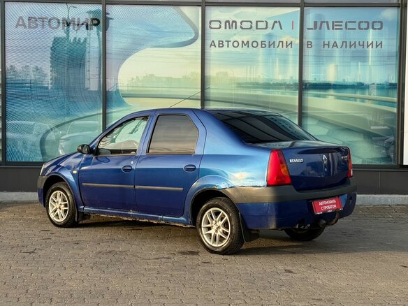 2005 Renault Logan I, синий, 115000 рублей - вид 6