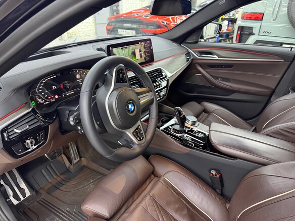 2020 BMW 5 серии 530i xDrive VII (G30/G31/G38) Рестайлинг, синий, 4700000 рублей - вид 6