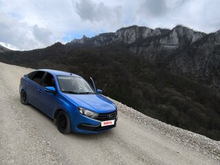 2019 Lada (ВАЗ) Granta I Рестайлинг, синий, 400000 рублей, вид 2