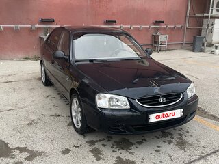 2008 Hyundai Accent ТагАЗ II, чёрный, 350000 рублей, вид 2